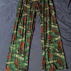 Sasquatch Green Novelty Sweatpants